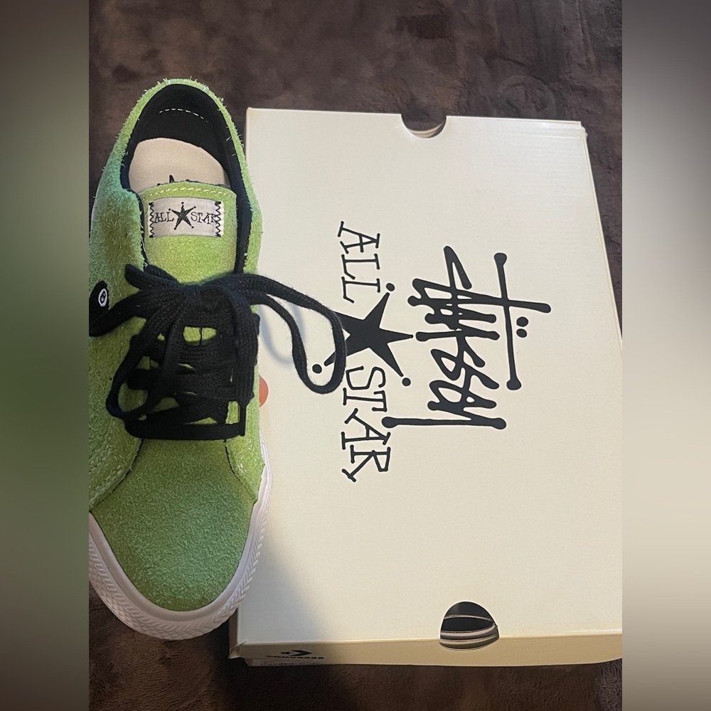 Converse x Stussy Men Green Sneakers